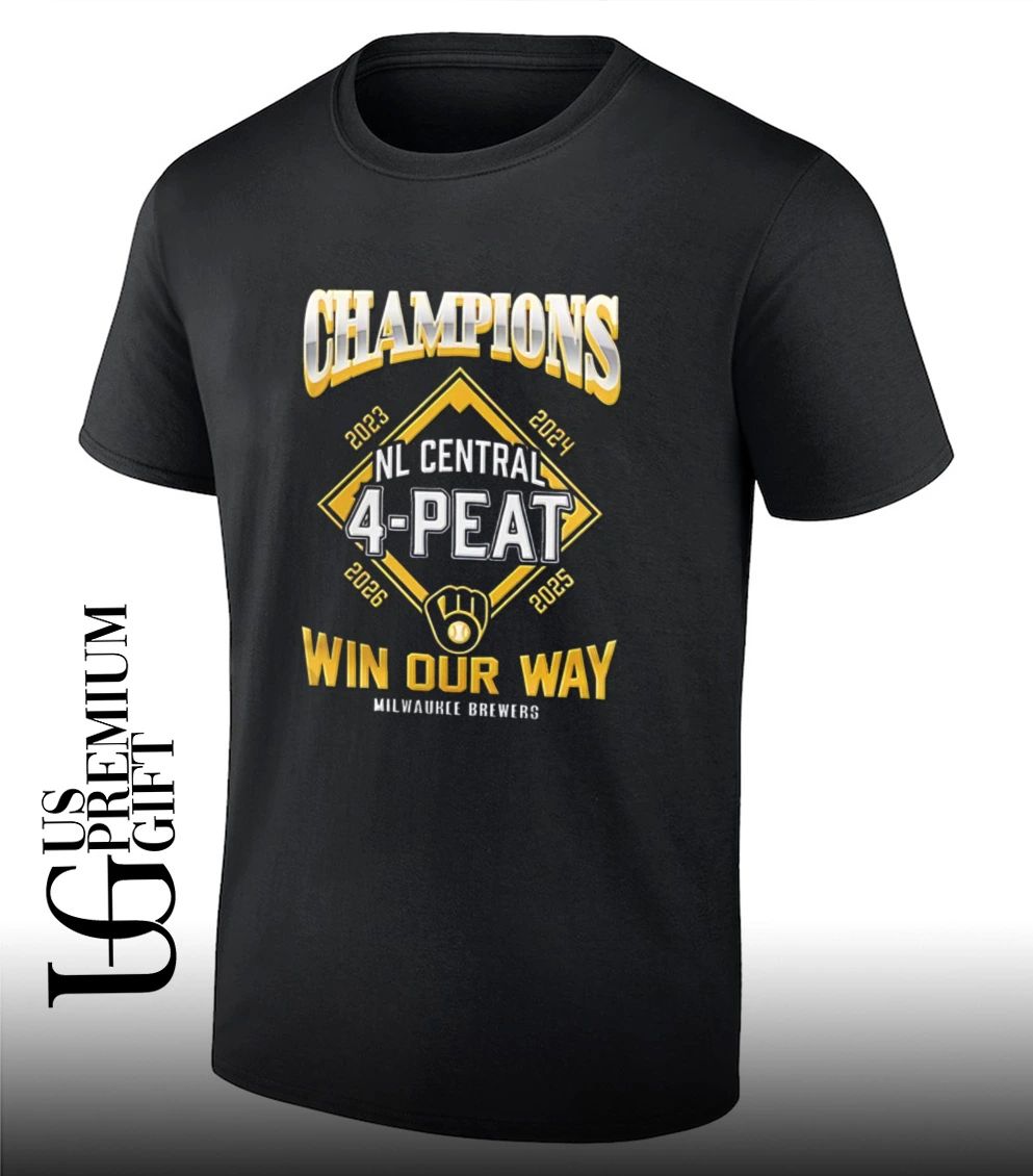 Milwaukee Brewers Win Our Way NL Central 4 Peat Division Champions 2026 shirt