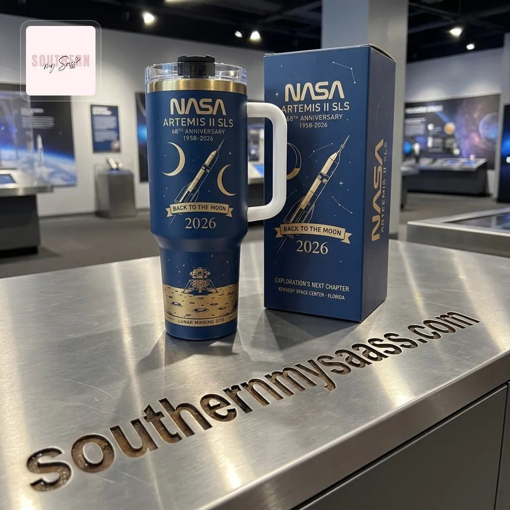 NASA Artemis II SLS 68th Anniversary 1958-2026 Back to the Moon Insulated Tumbler