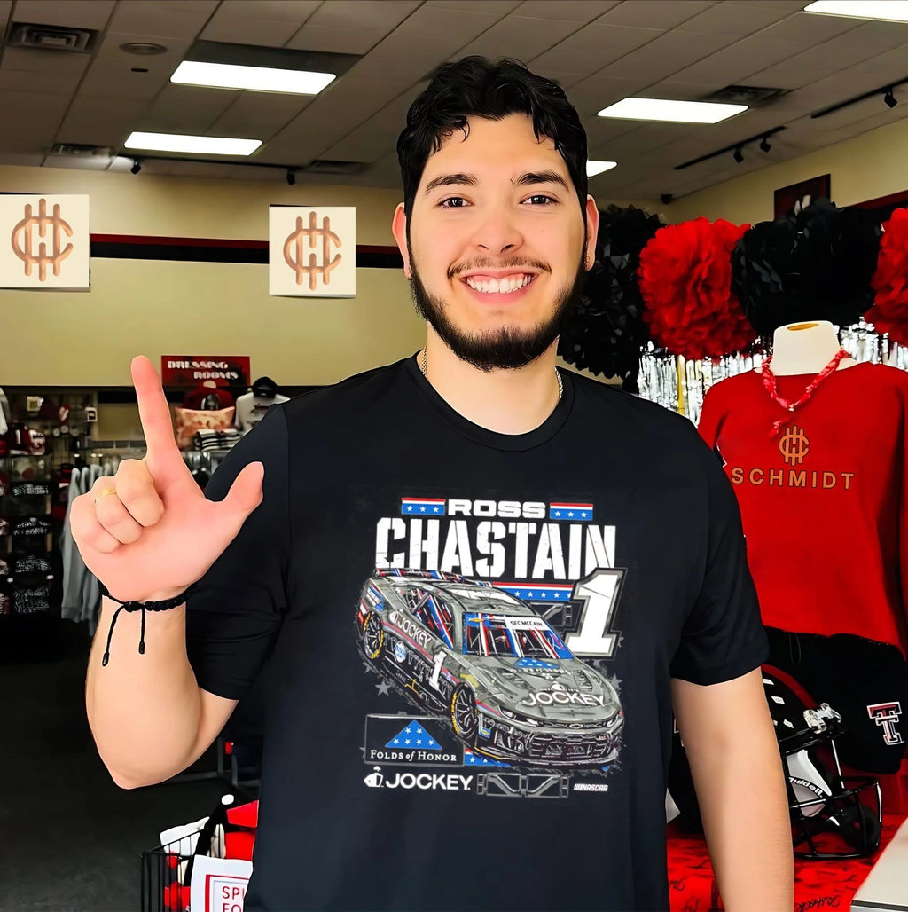 Ross Chastain no 1 2026 Jockey Folds of Honor shirt