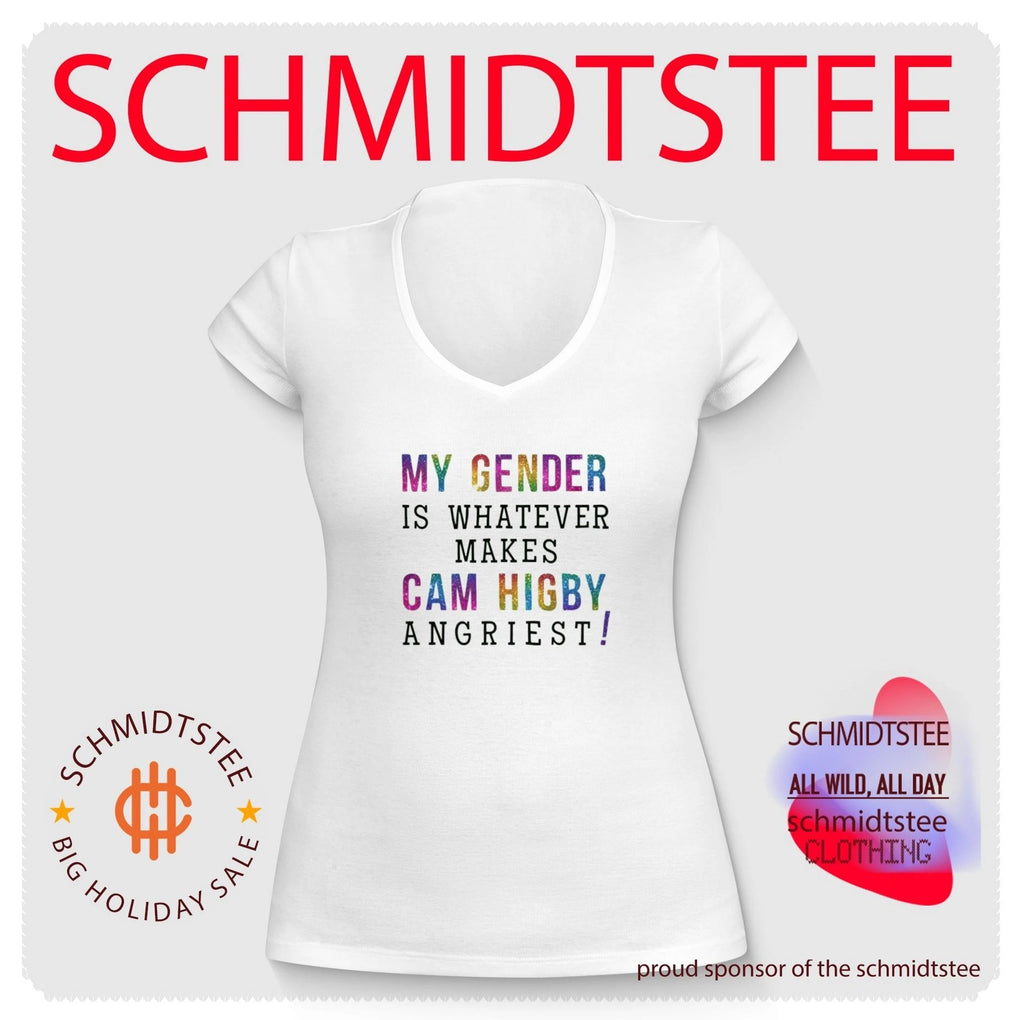 My gender is whatever makes cam higby angriest rainbow glitter funny shirt