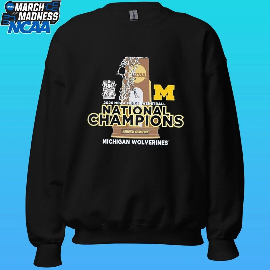 Michigan Wolverines 2026 Men’s Basketball National Champions Trophy Shirt