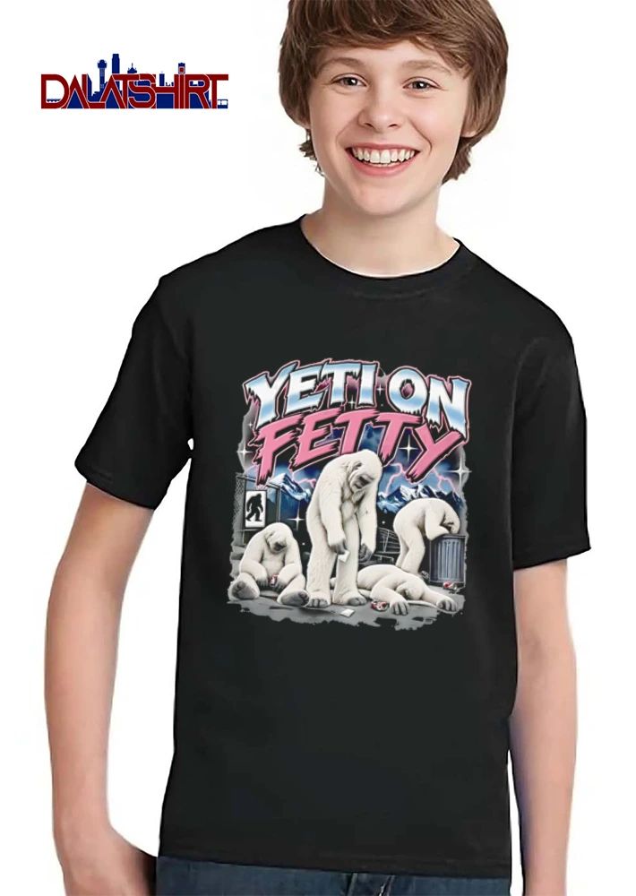 Yeti On Fetty four yetis depressed trash setting shirt