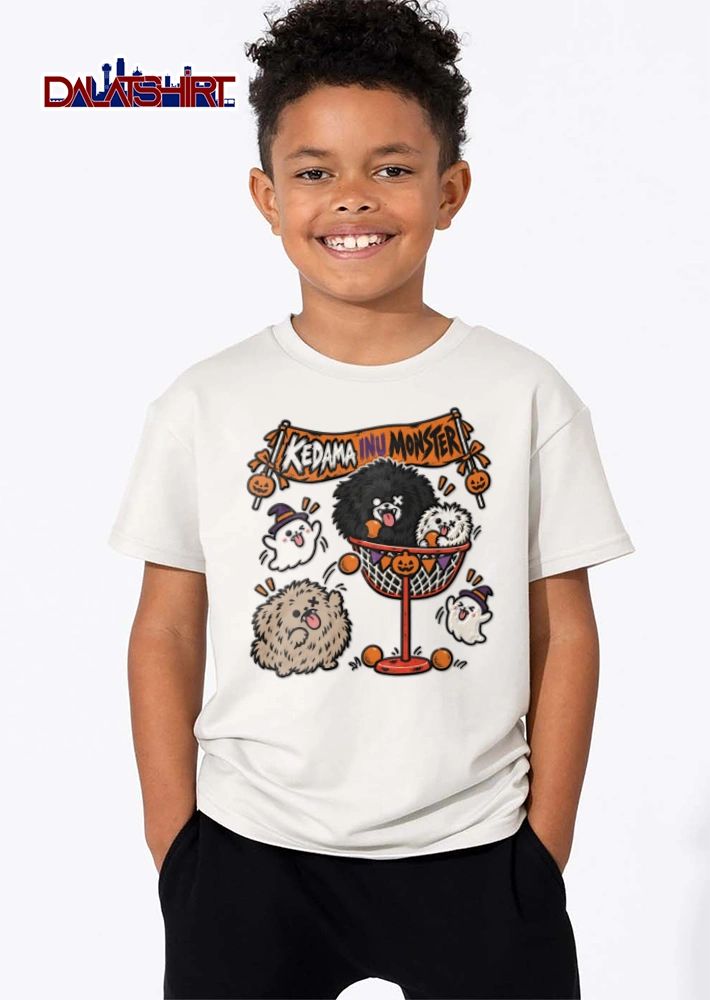 Kedama Inu Monster fluffy monsters ghosts basketball hoop shirt