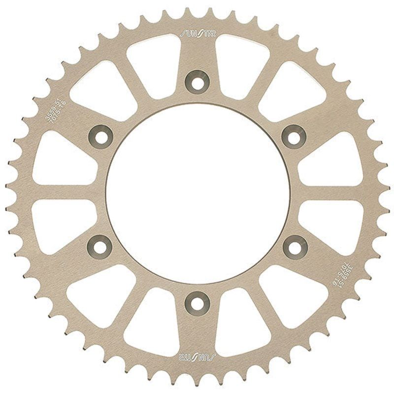 SUNSTAR WORKS TRIPLESTAR ALUMINUM REAR SPROCKET (5-354743)