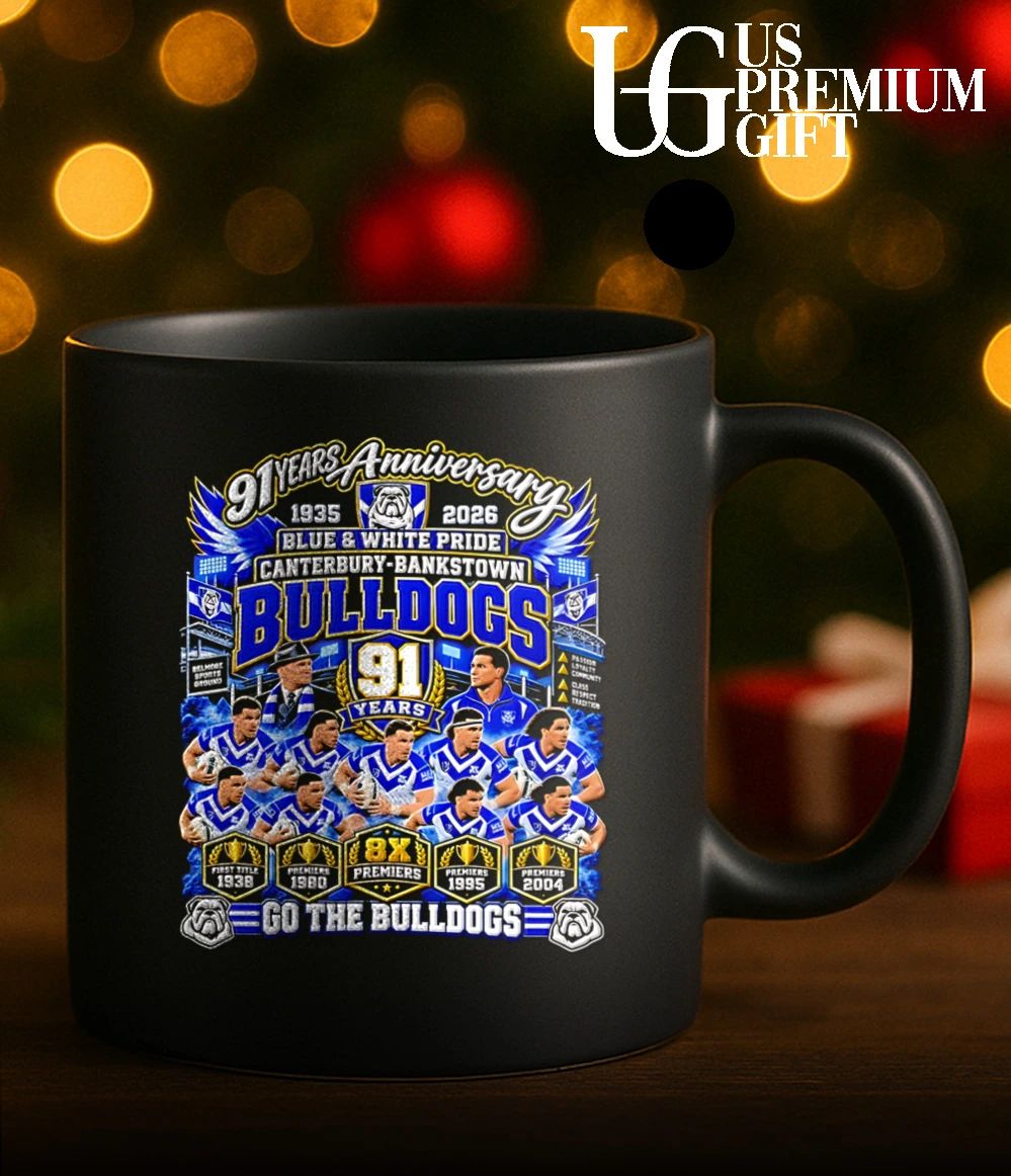Canterbury Bankstown Bulldogs 91 Years Anniversary Go The Bulldogs 1935-2026 shirt