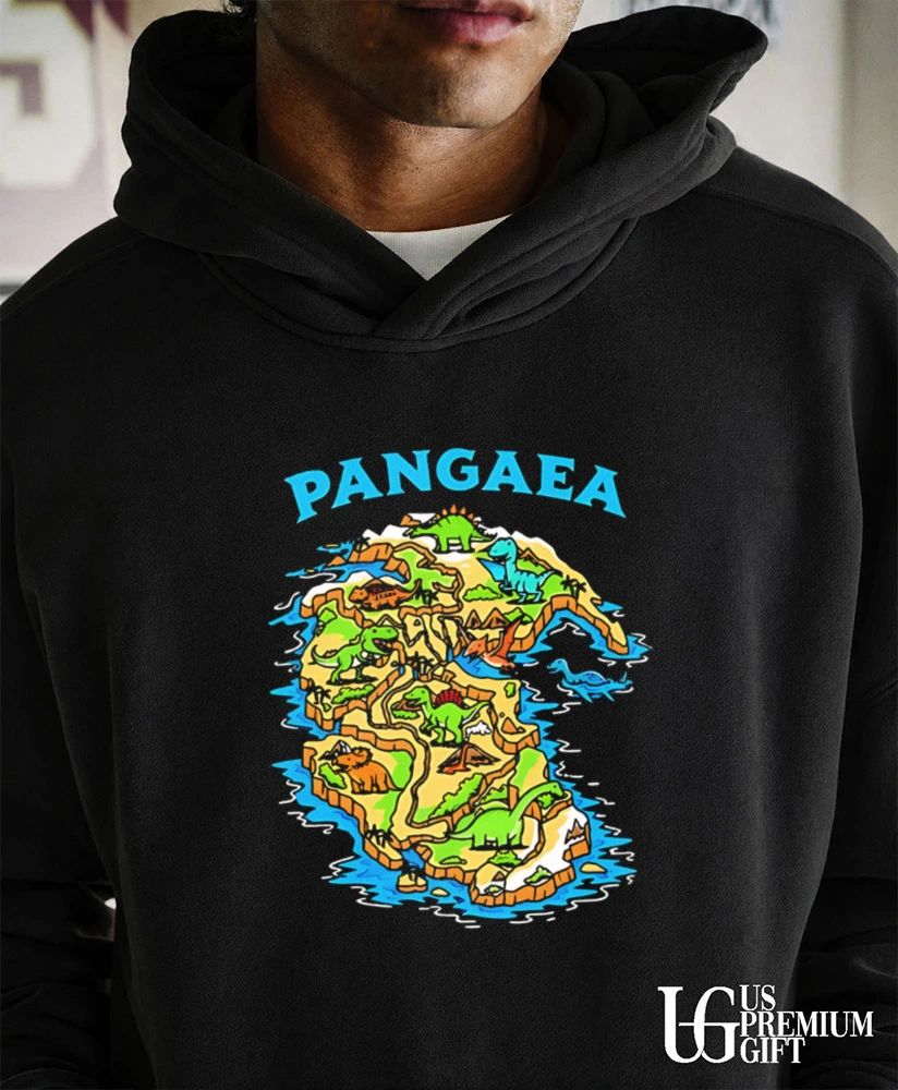 Pangaea Supercontinent Map with Dinosaurs shirt