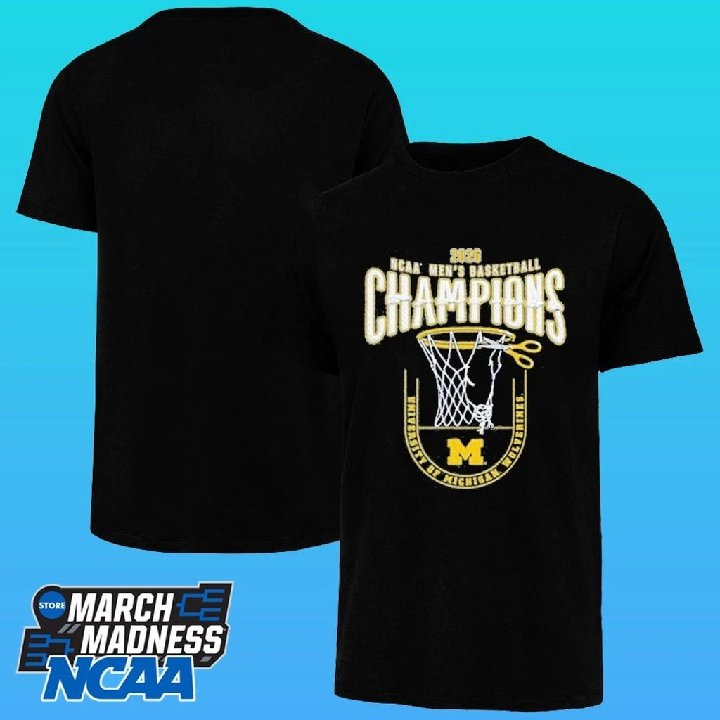 Michigan Wolverines 2026 Men’s Basketball National Champions Net Shirt
