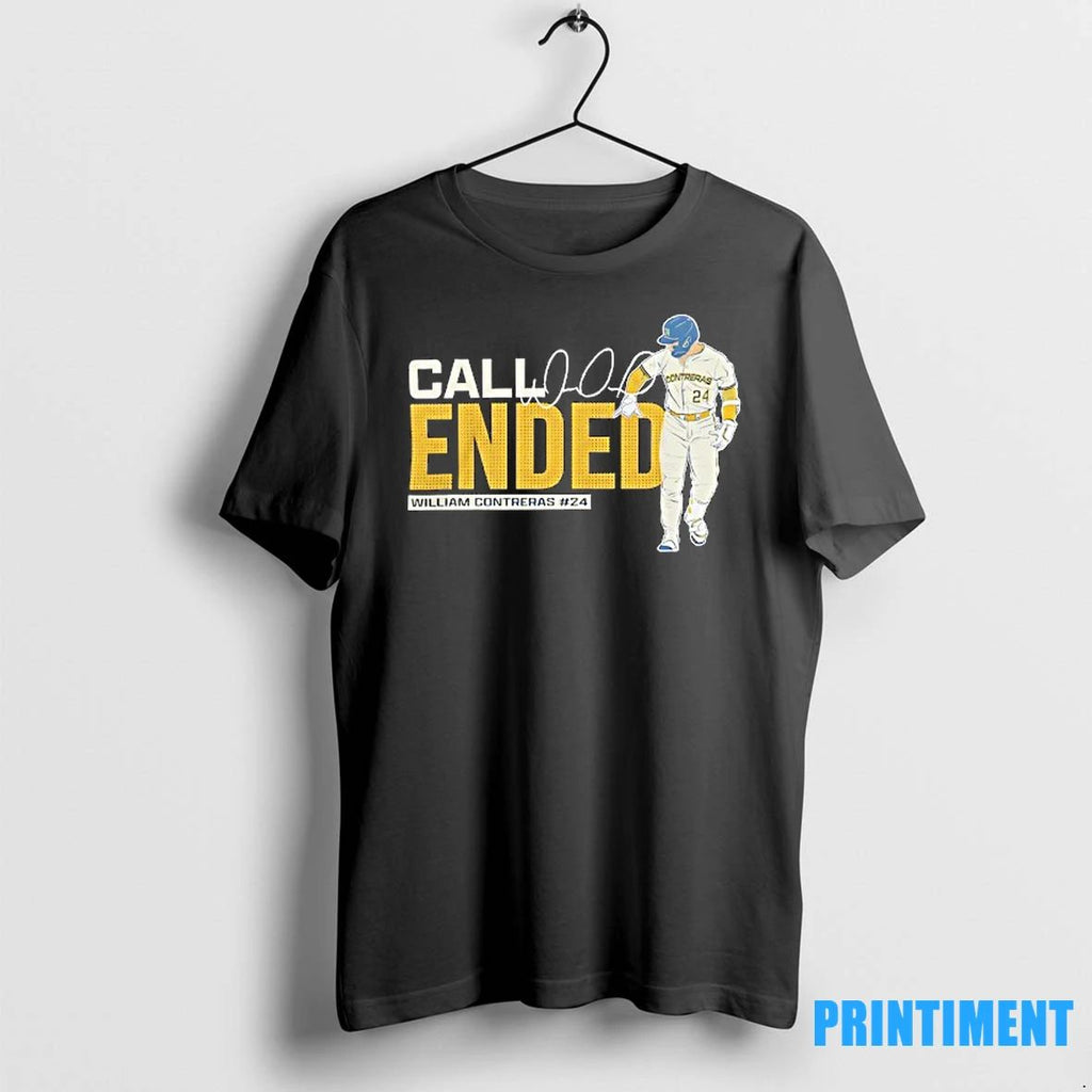 Call Ended William Contreras Milwaukee Brewers Baseball Signature Tshirts Sweater