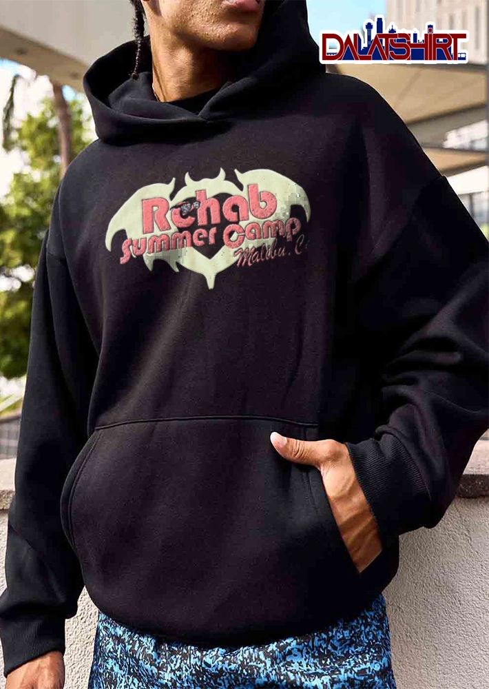 Rehab Summer Camp bat wings heart sunglasses graphic shirt