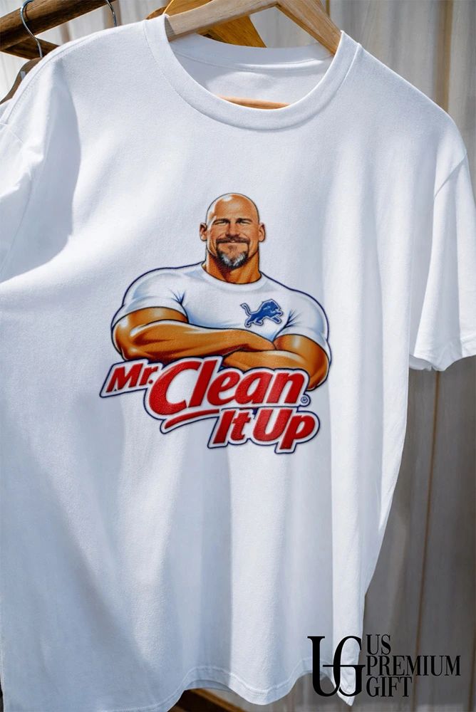 Mr Clean It Up Detroit Lions Football shirt