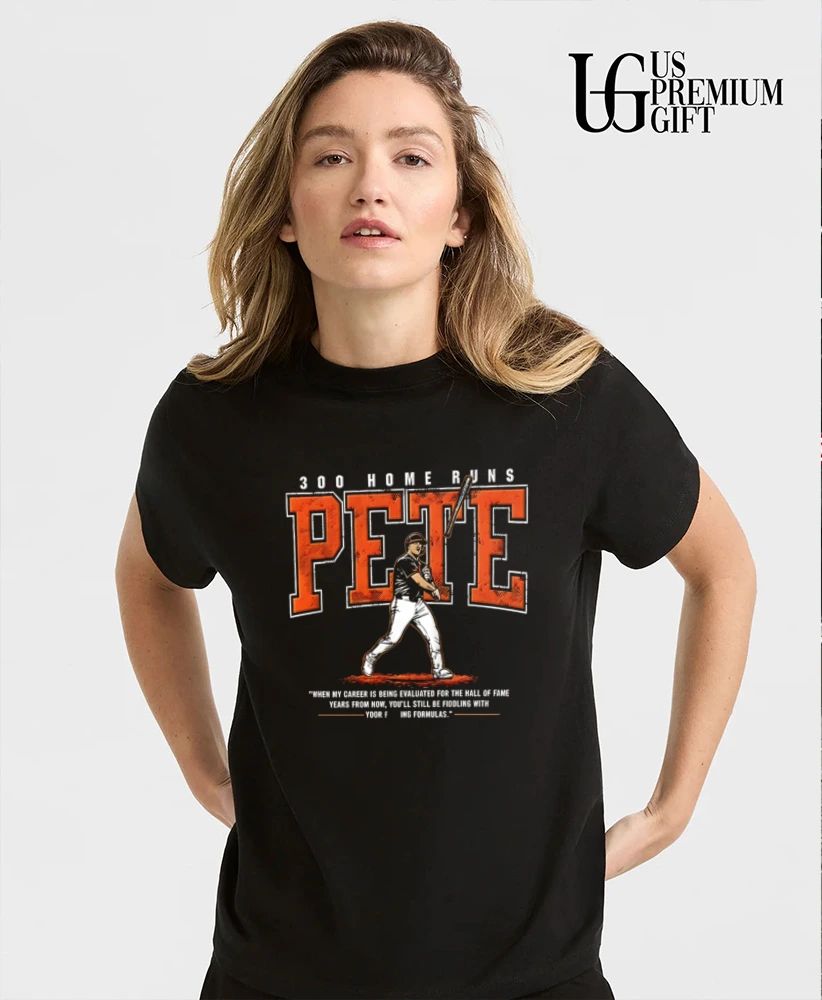 Pete Alonso 300th Home Runs Bat Throw Baltimore Orioles baseball shirt