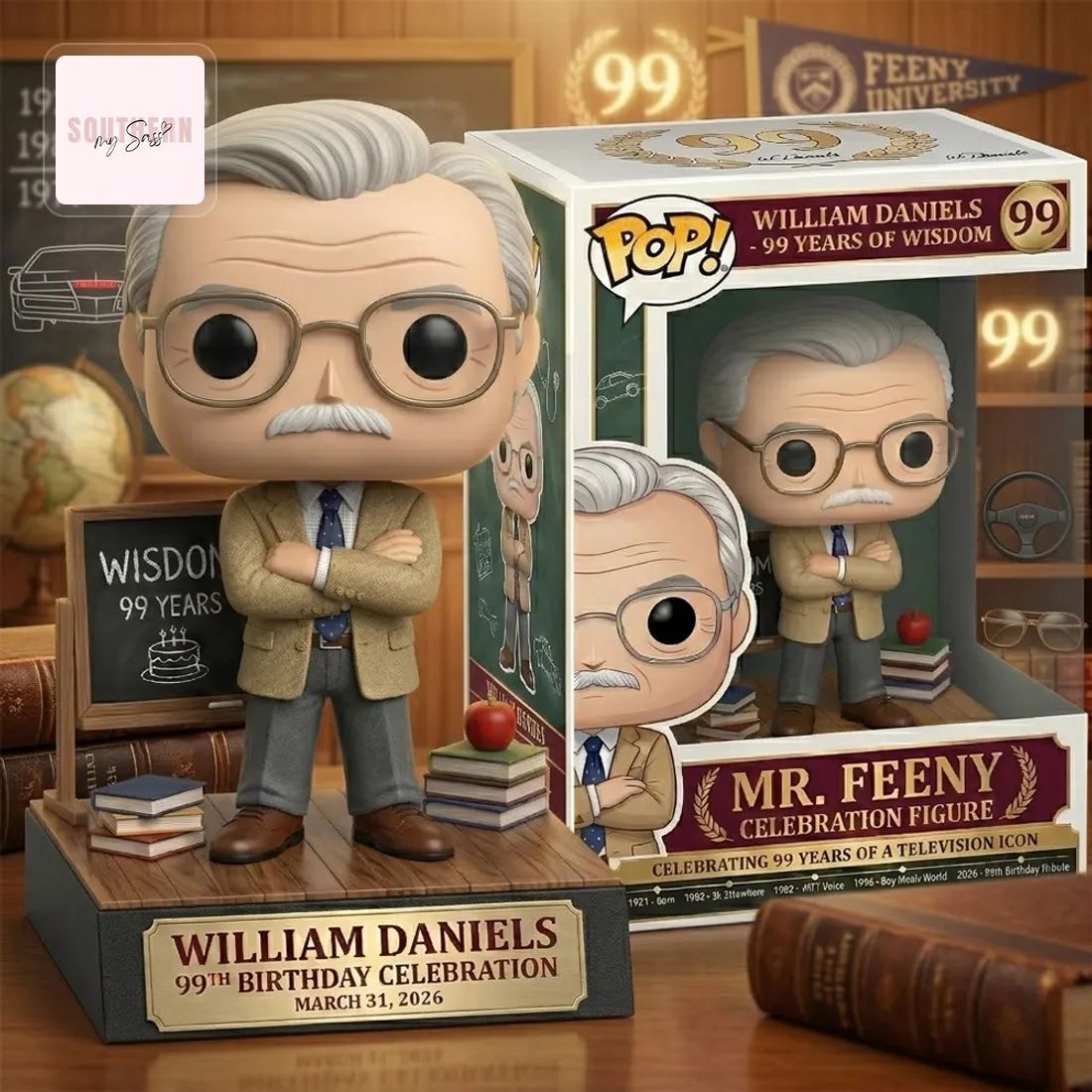 William Daniels Mr. Feeny 99th Birthday Celebration Pop Figure Doll