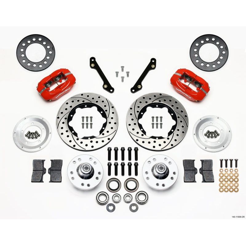 Wilwood Forged Dynalite Front Kit 11.00in Drilled Red 79-81 Camaro