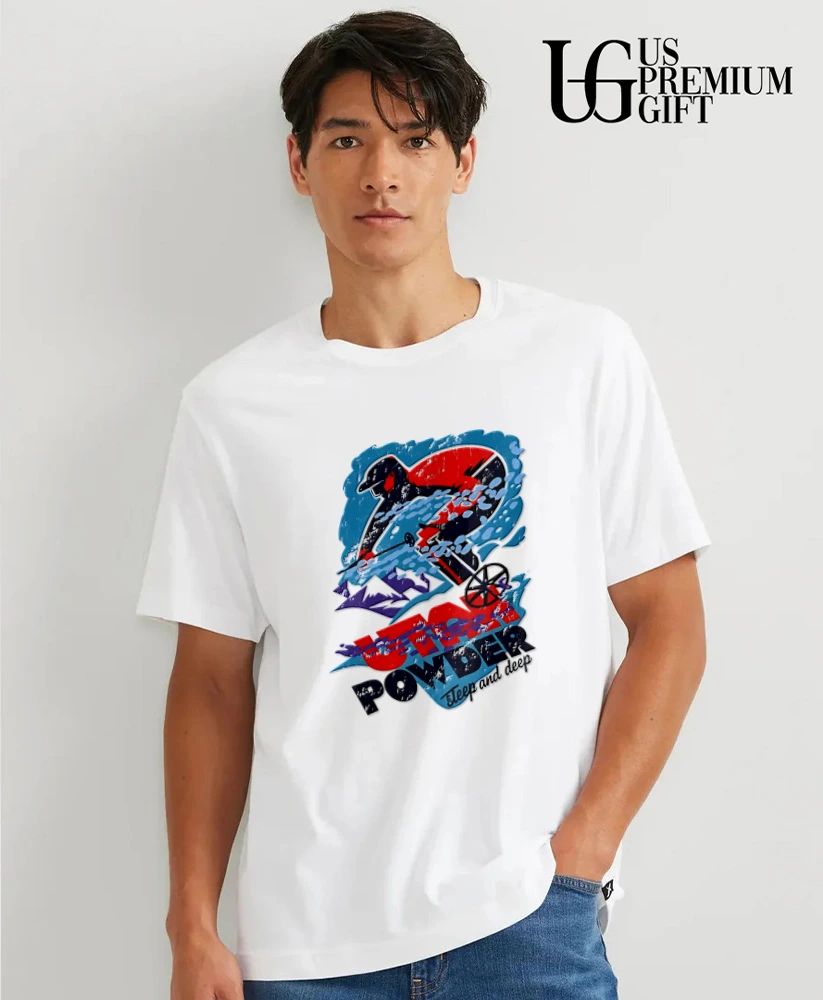 Utah Powder Steep and Deep Distressed skiing shirt