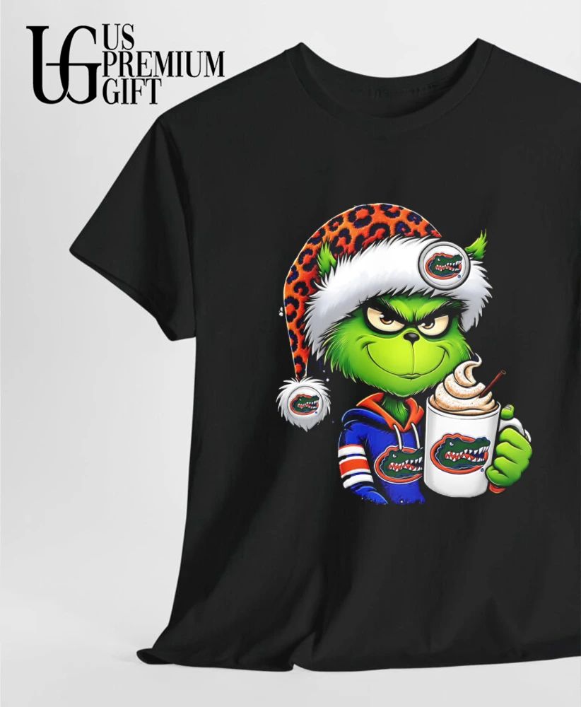 Grinch Florida Gators holding mug Christmas Holiday 2026 shirt