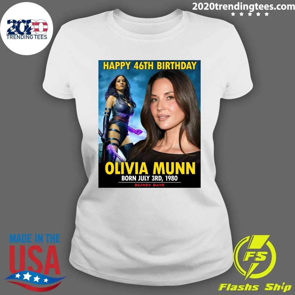 Happy 46th Birthday Olivia Munn Shirt