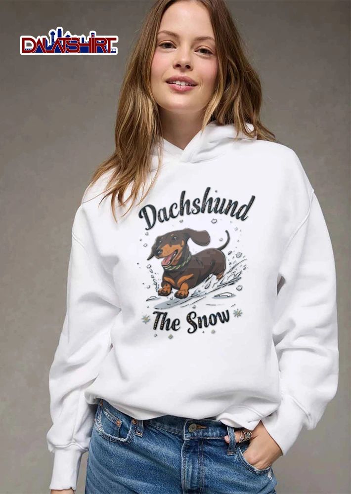 Dachshund The Snow brown dachshund playing in snow shirt