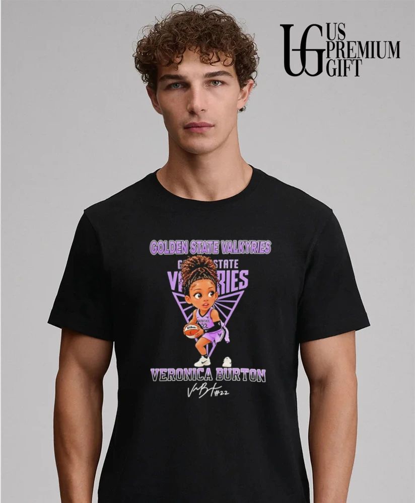 Veronica Burton Golden State Valkyries WNBA chibi signature shirt