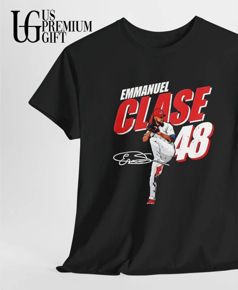 Emmanuel Clase No 48 Cleveland Guardians baseball signature shirt