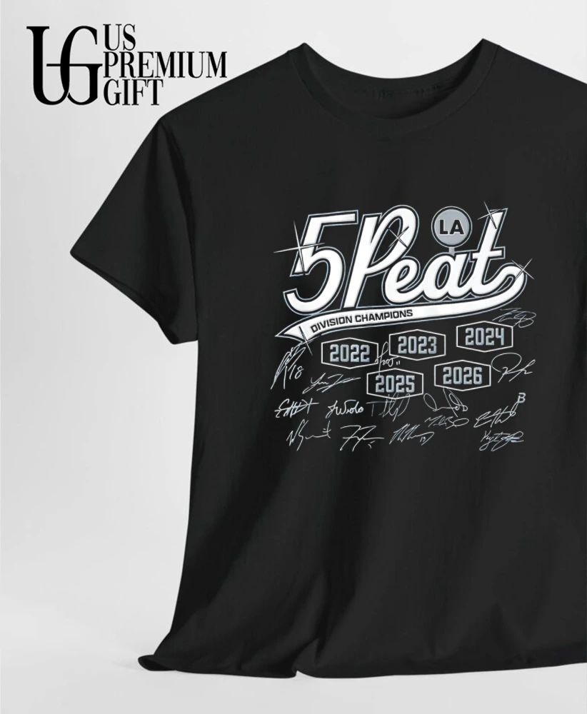 Los Angels Baseball 5 Peat Division Champions signature shirt