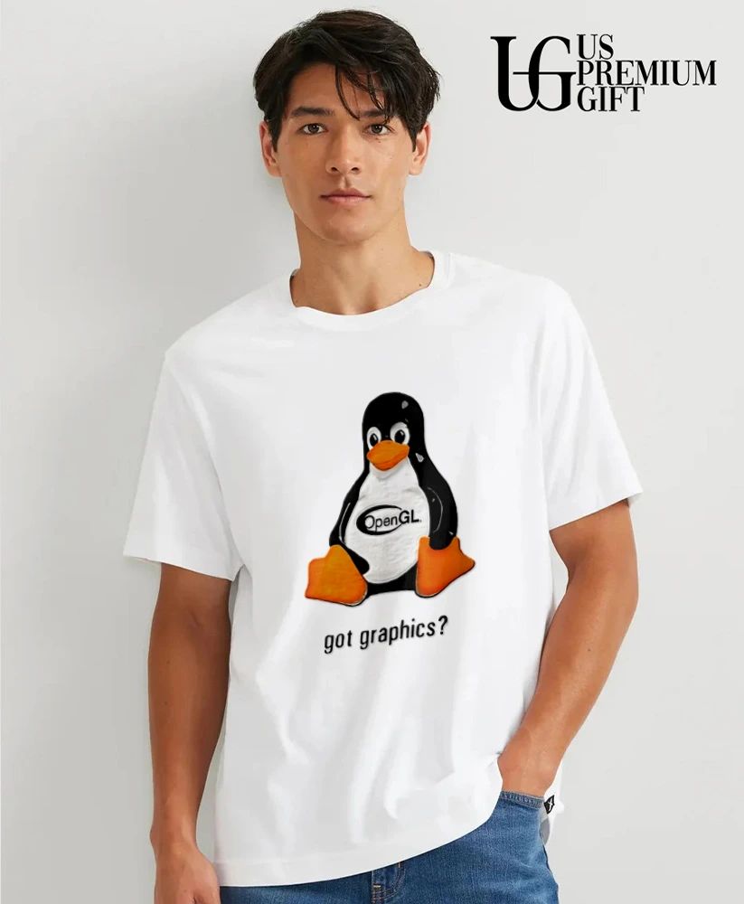 Tux Linux Penguin OpenGL Got graphics shirt