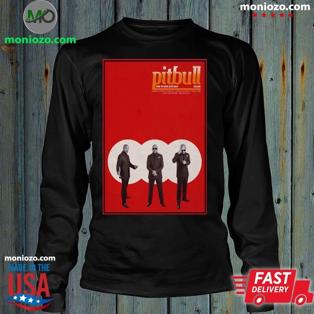 Pitbull May 16 2026 MIDFLORIDA Credit Union Amphitheatre in Tampa FL Poster Shirt