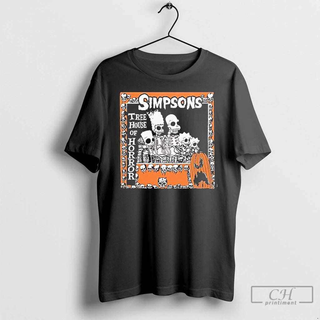 Classic The Simpsons Treehouse Of Horror Skeletons Halloween T Shirts Hoodie Longsleeve