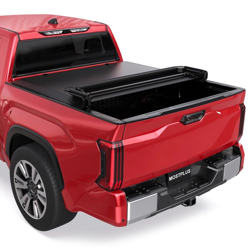 6FT Soft Quad-Fold Tonneau Cover For 2024-2026 Toyota Tacoma Fleetside Truck Bed