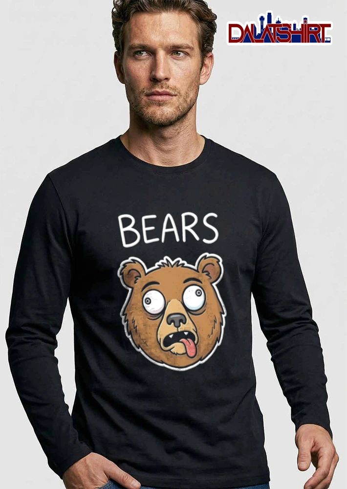 Chicago Bear head tongue out meme shirt