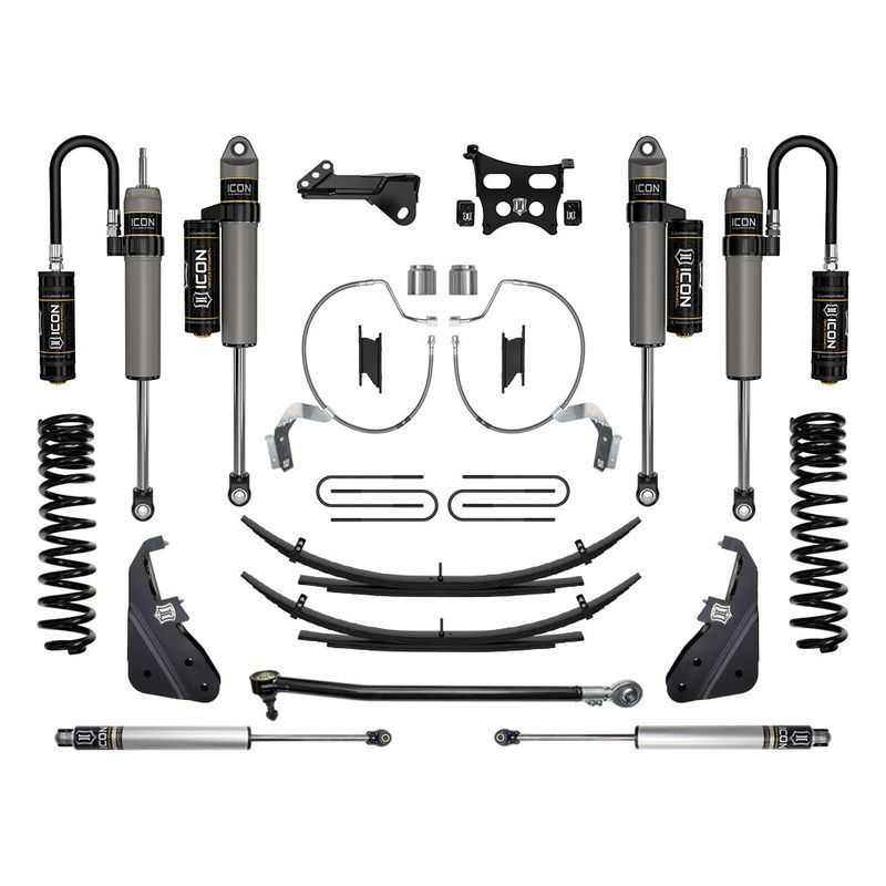 Icon 4.5″ Stage 4 Suspension System w/Expansion Packs Kit for 2023-2025 Ford F250 Super Duty Gas Crew Cab Pickup