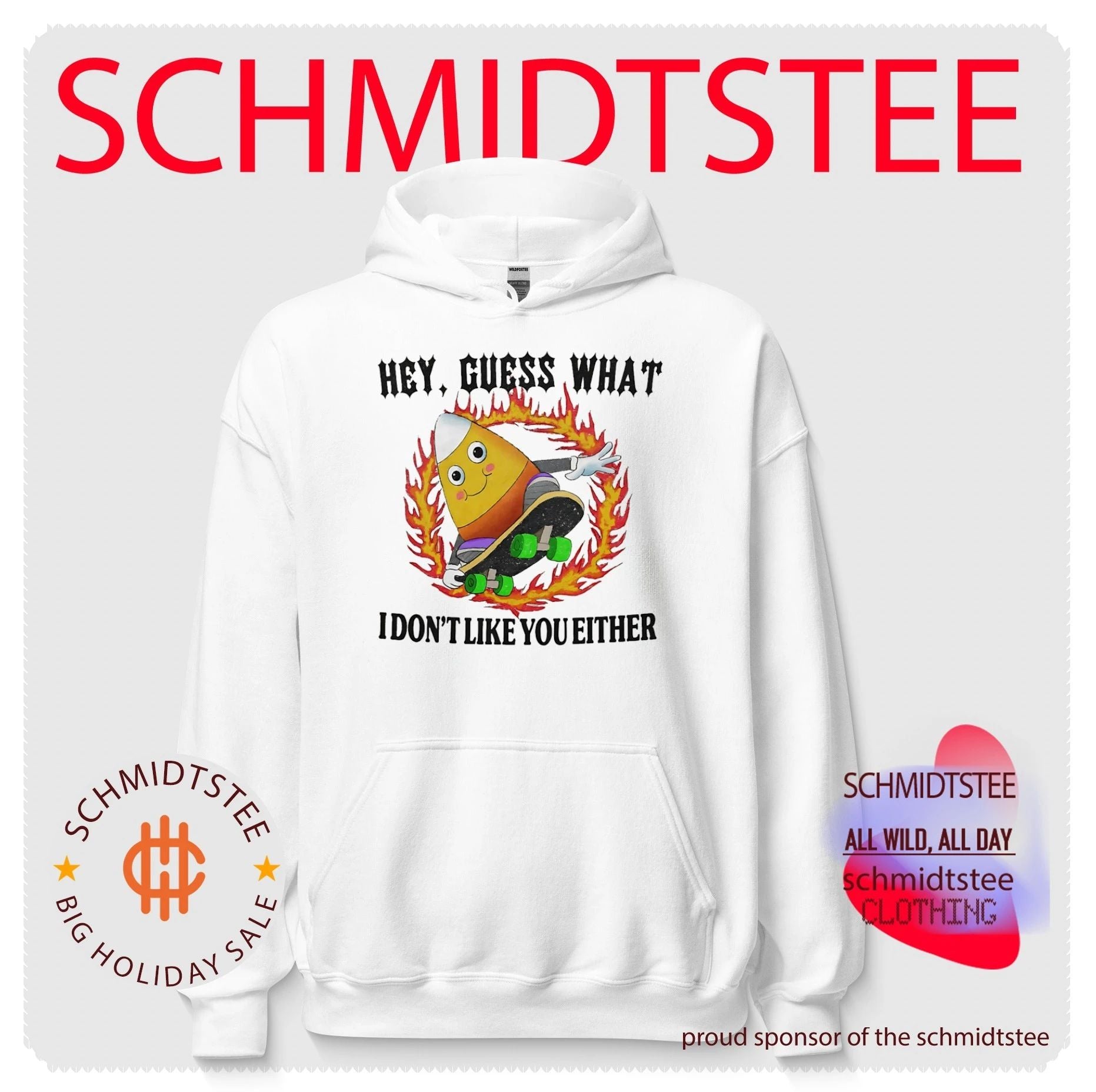 Candy Corn Skateboarder Hey Guess What I Don’t Like You Either shirt