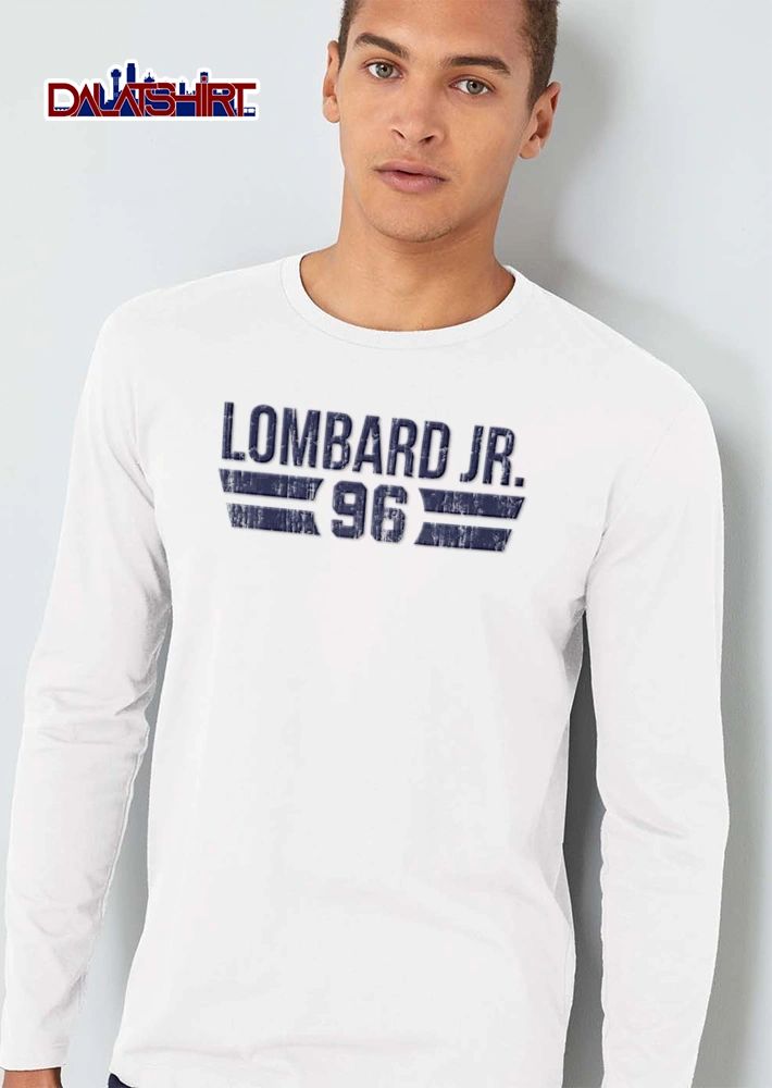 Lombard Jr distressed blue text 96 shirt