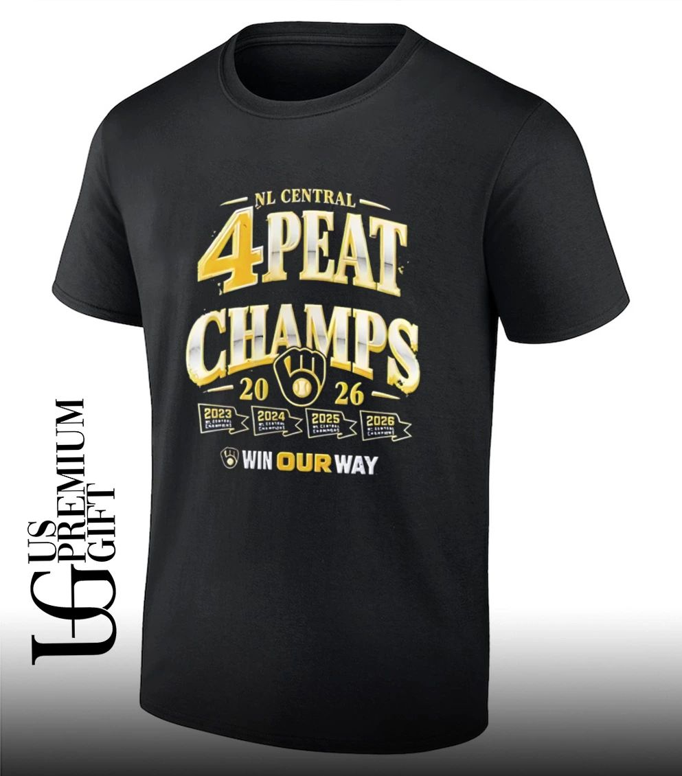 4 Peat NL Central Milwaukee Brewers Win Our Way Division Champions 2026 shirt