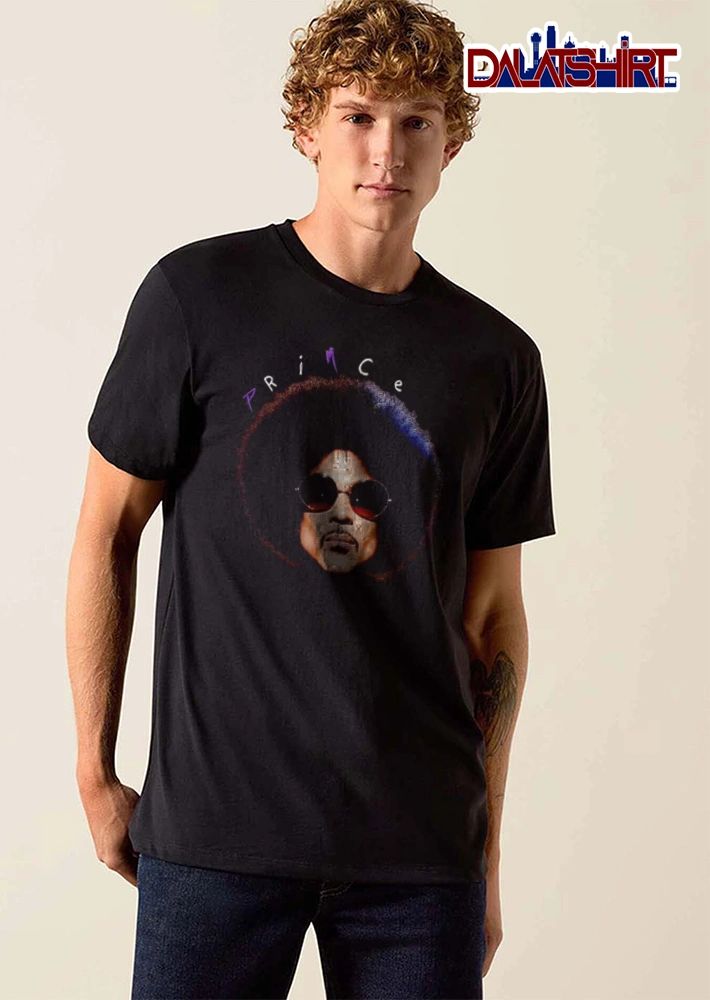 Prince afro sunglasses portrait style shirt