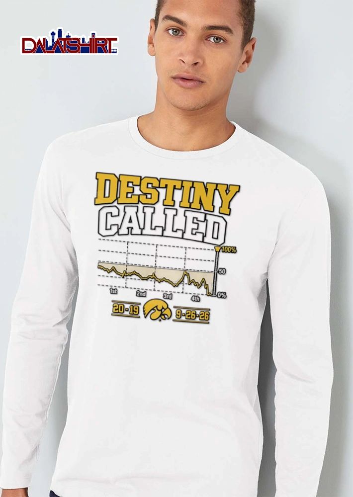 Iowa Hawkeyes Xavier Williams Destiny Called performance graph declining line mascot 2019 9 26 26 shirt