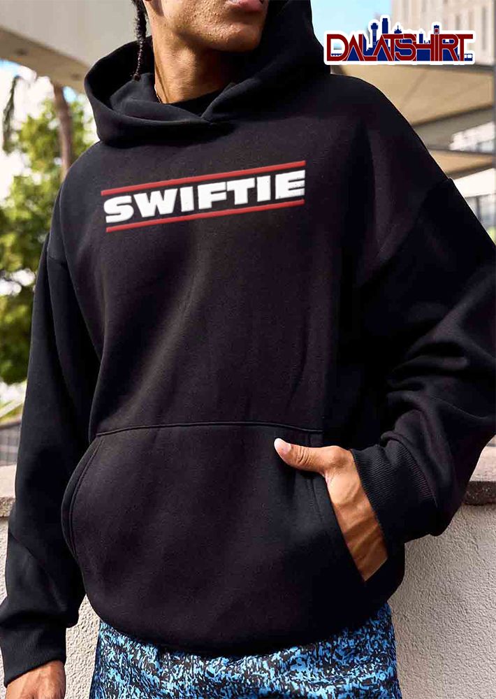 Swiftie Red Horizontal Lines Parallel Bars White Bold Block Letters shirt