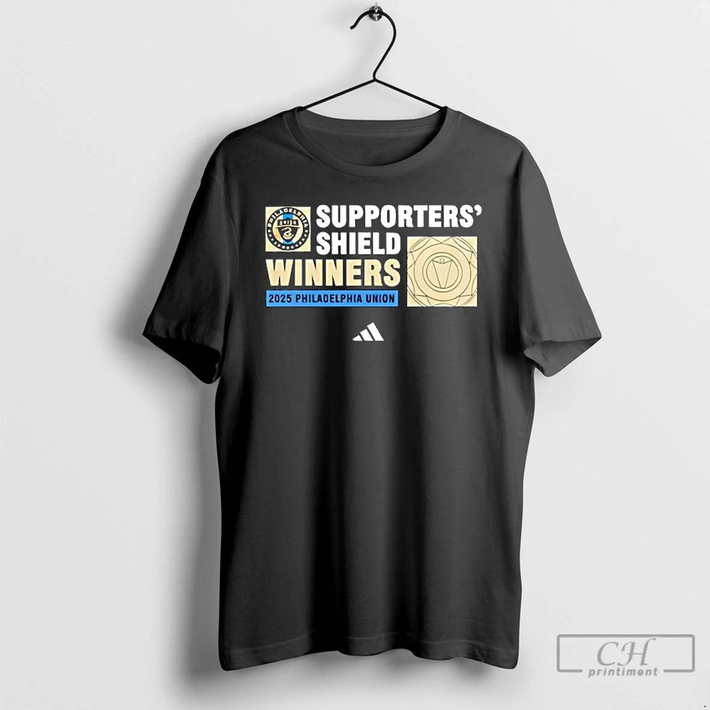 Philadelphia Unions 2025 Supporters Shield Winners Logo T Shirts