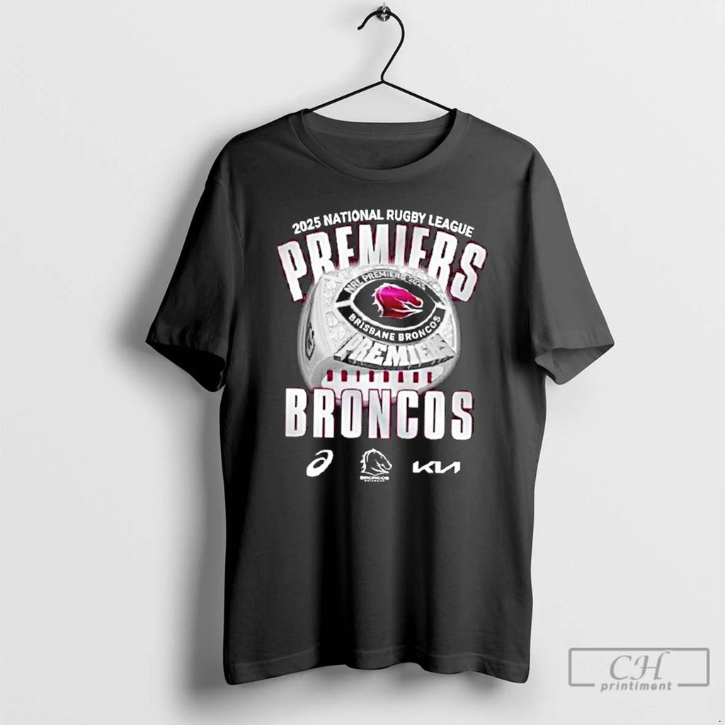 Classic Brisbane Broncos 2025 National Rugby League Premiers T Shirts Hoodie Longsleeve