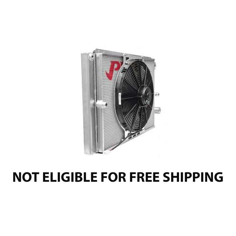 Late Model Radiator with Full Surface Oil Cooler Stack Package 28″ x 19″ w- 16″ Fan – GM