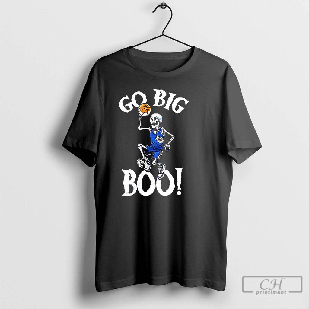 Premium Skeleton Playing Basketball Go Big Boo T Shirts