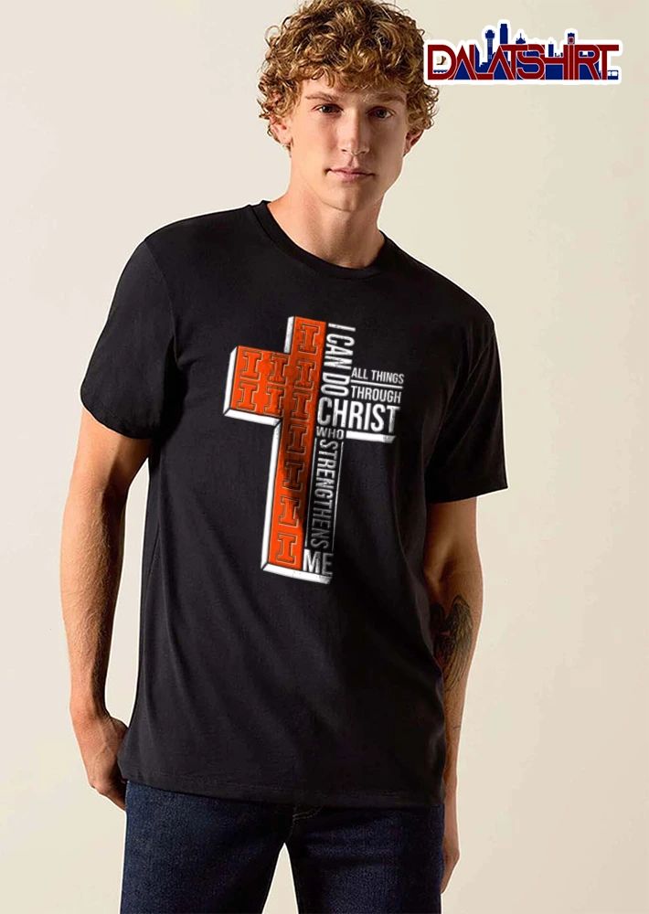 Illinois Fighting Illini I can do all things through Christ who strengthens me shirt