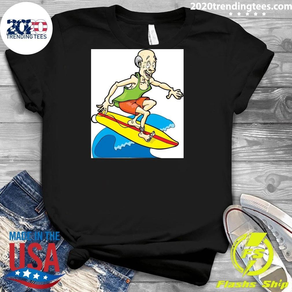 Retired Man Surfing Boomer Shirt