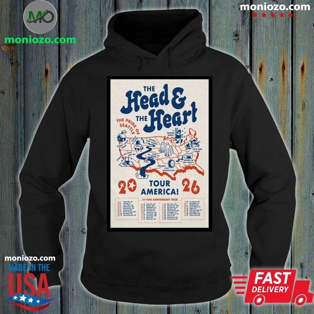 The Head And The Heart Tour 2026 Poster Shirt