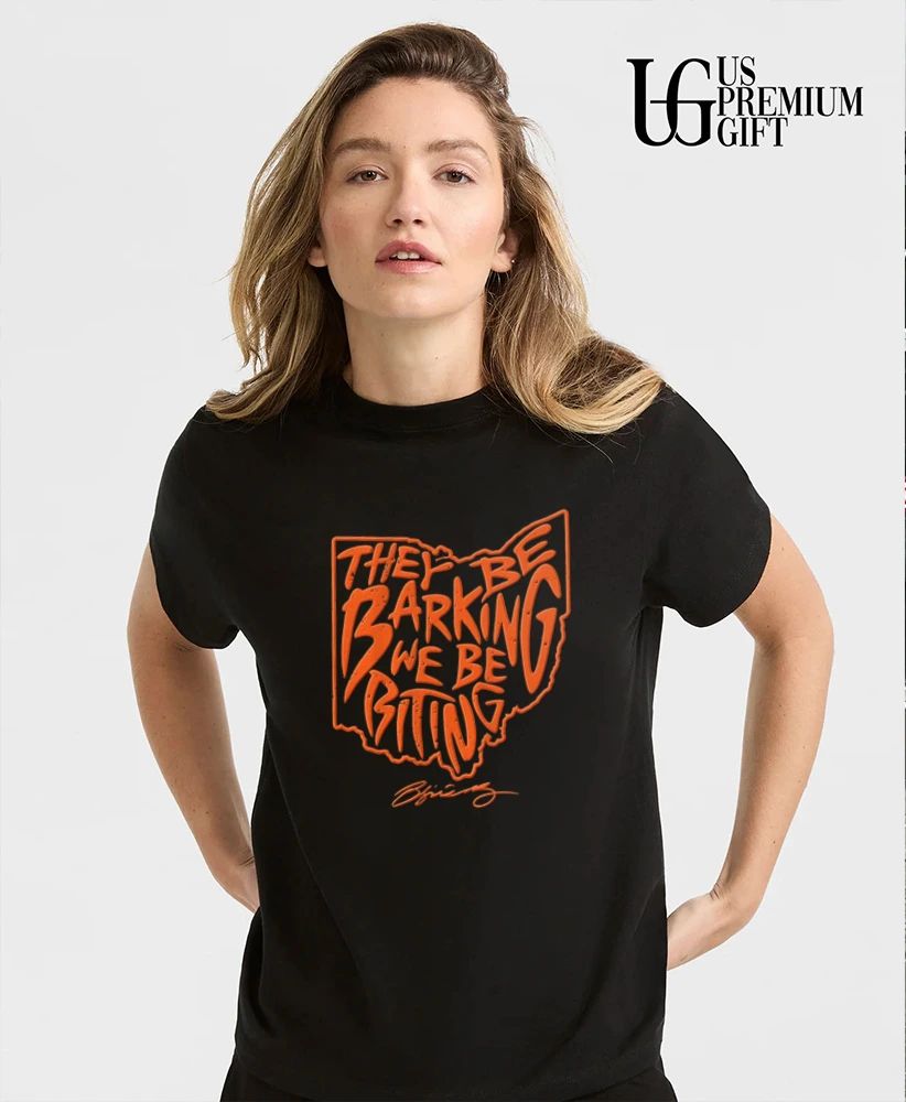 They Be Barking We Be Biting Cleveland Browns Football signature shirt