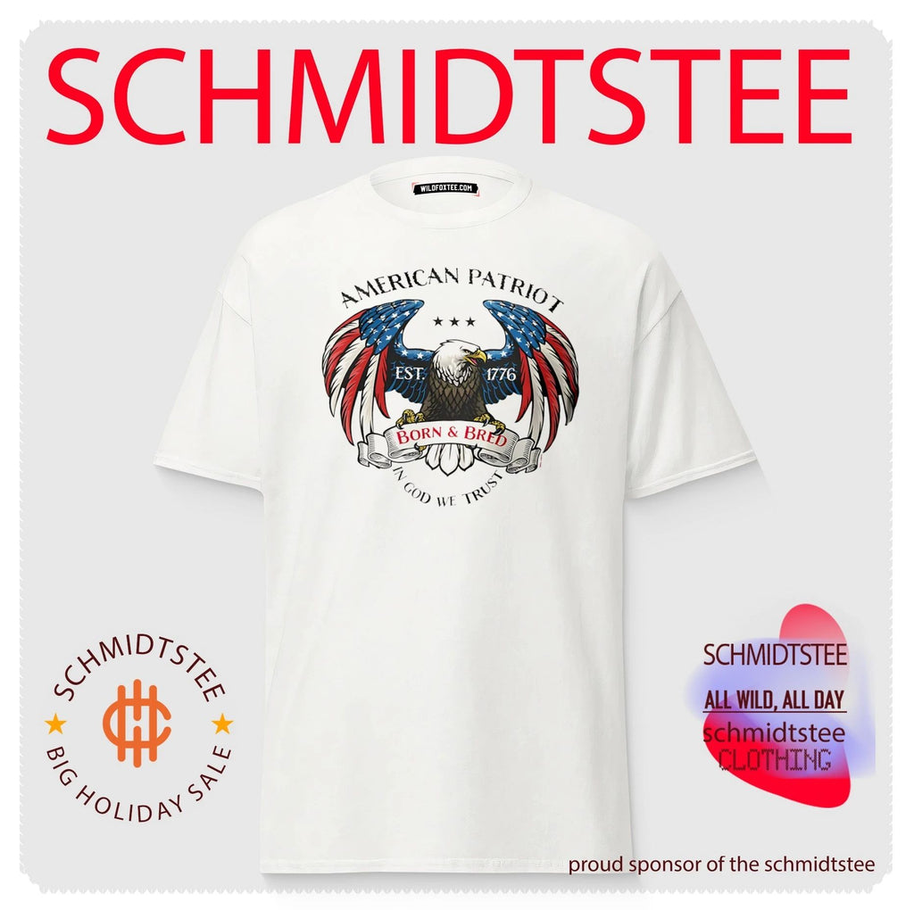 American Patriot Bald Eagle Born and Bred 1776 In God We Trust shirt