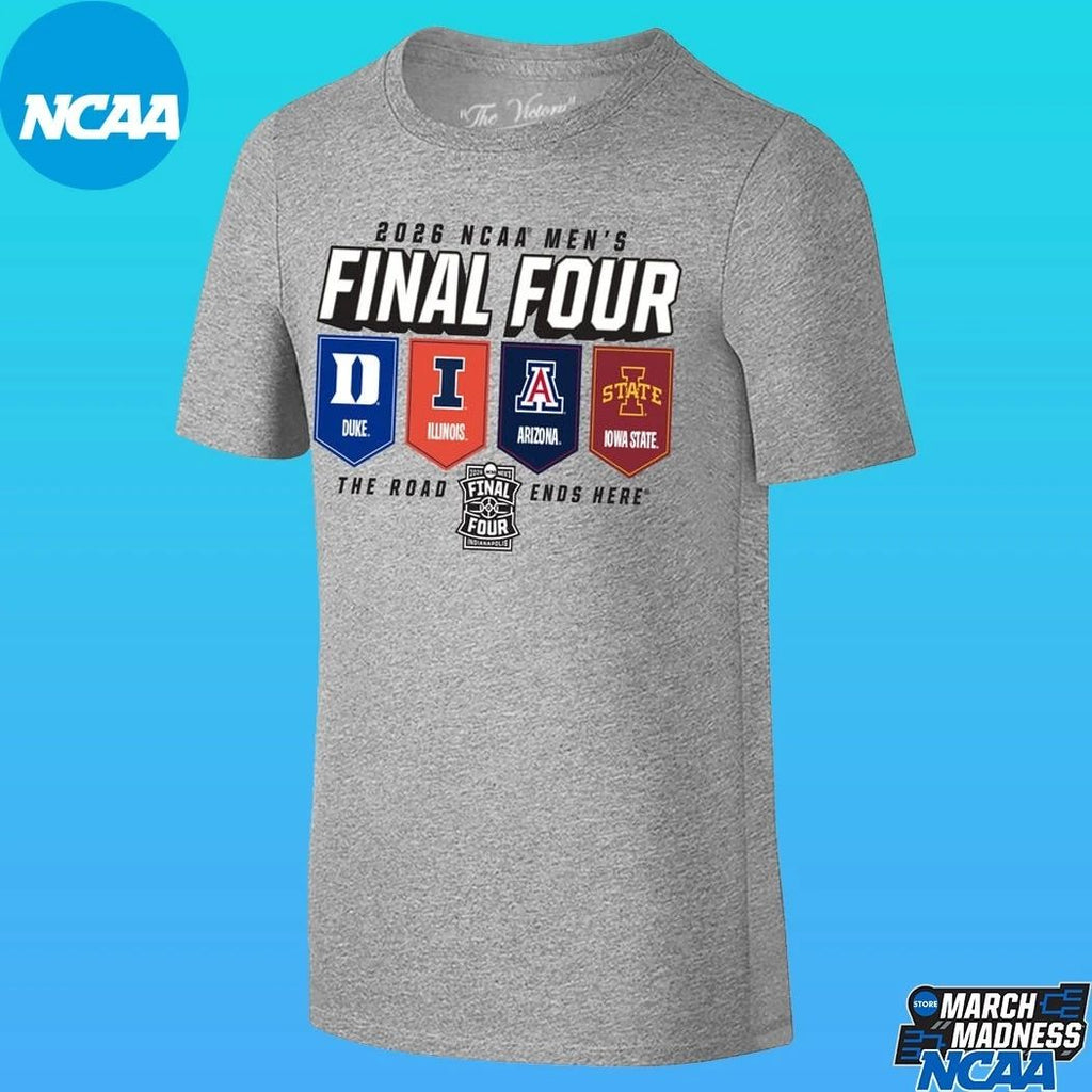 Illinois Fighting Illini 4 Team 2026 NCAA Men’s Final Four The Road Ends Here Shirt