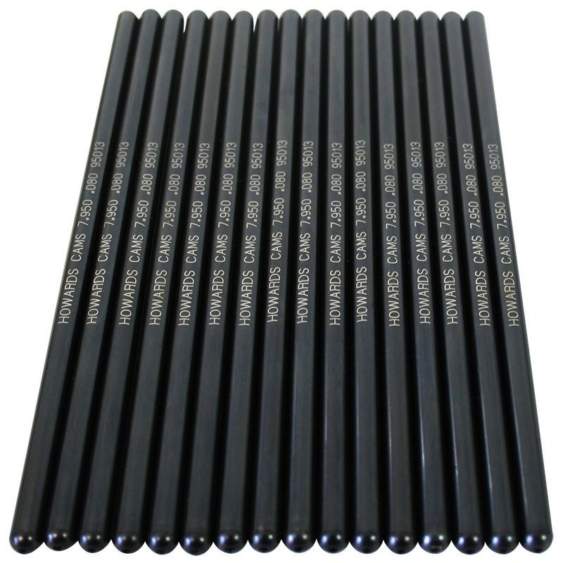 Howards Cams 95013 Swedged End Pushrods 5/16, 7.950 Length, .080 Wall, Set of 16