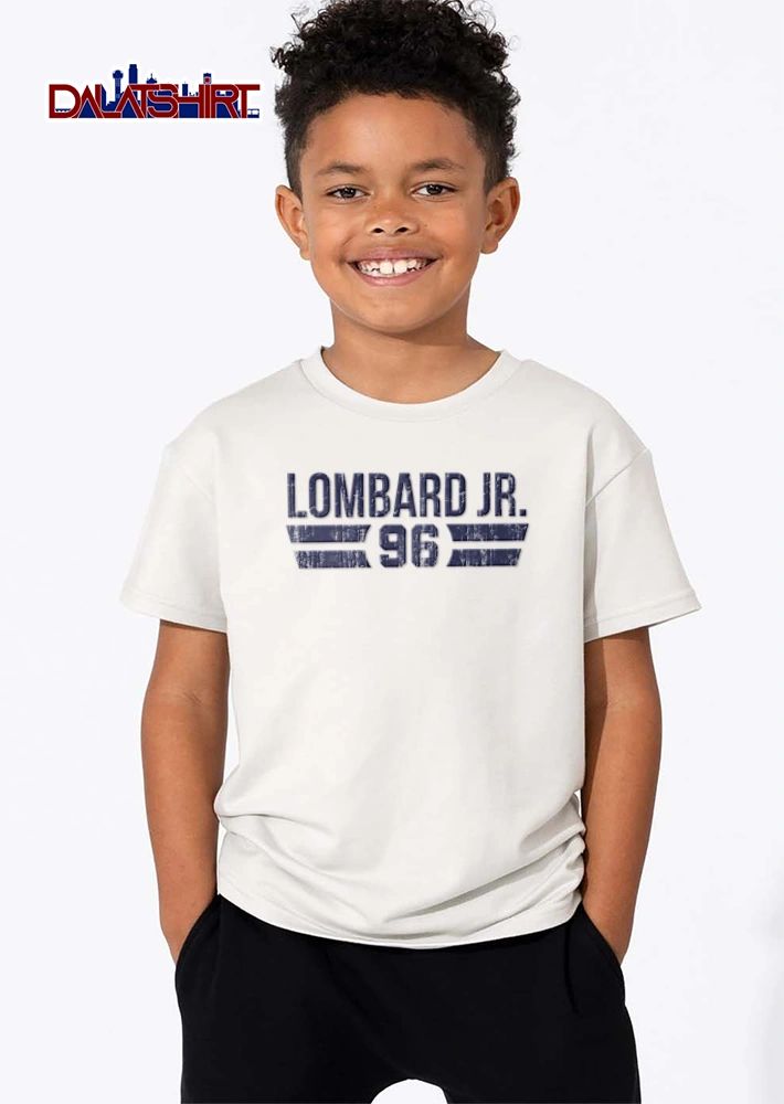 Lombard Jr distressed blue text 96 shirt