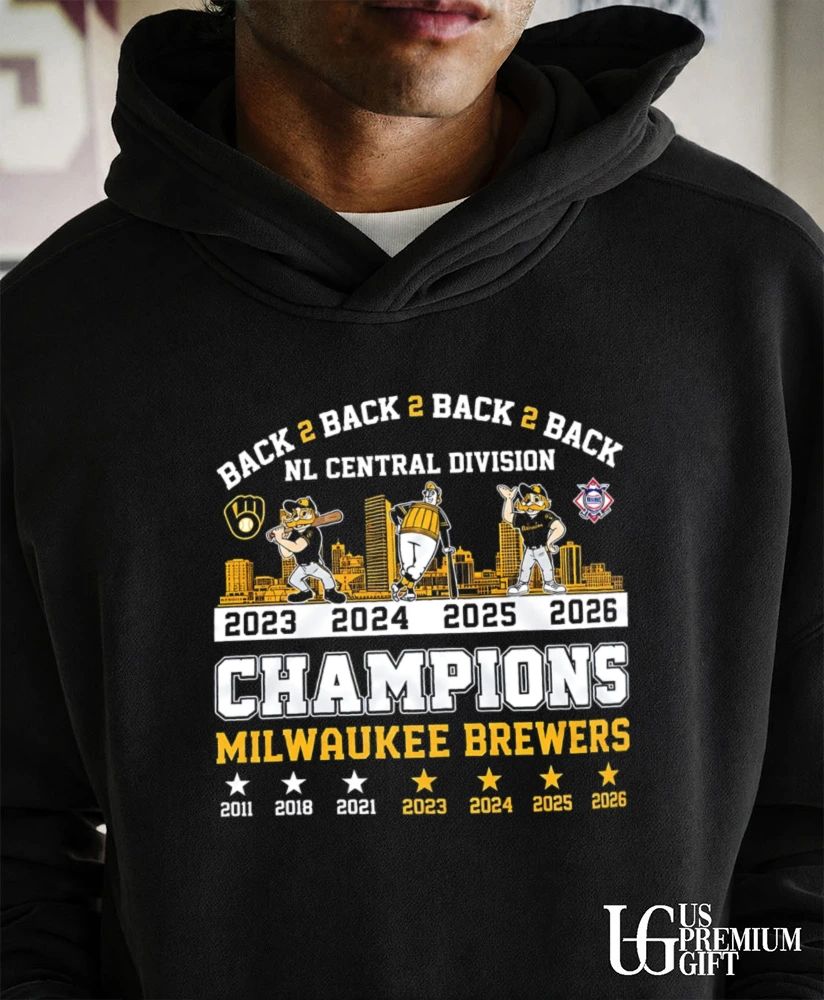 Milwaukee Brewers Back to Back NL Central Division Champions 2023 2026 shirt