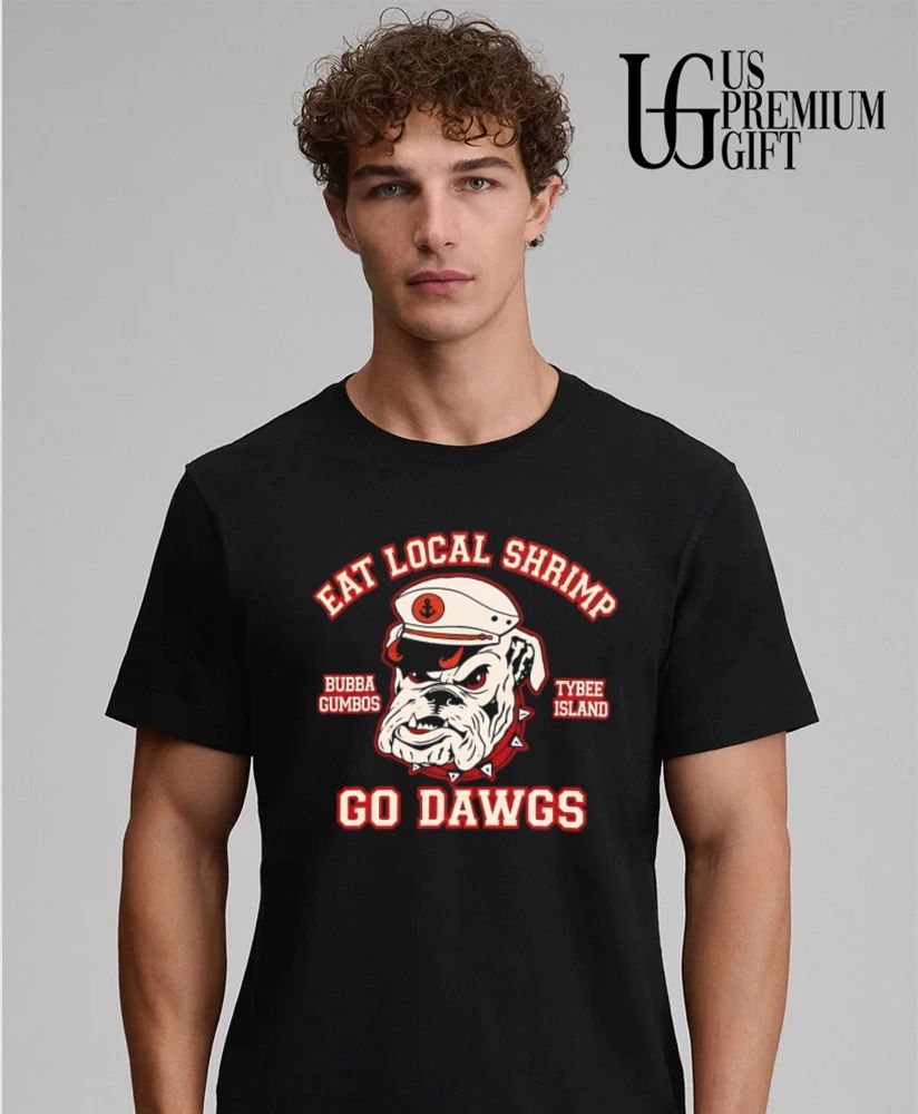Georgia Bulldogs Eat Local Shrimp Go Dawgs logo shirt